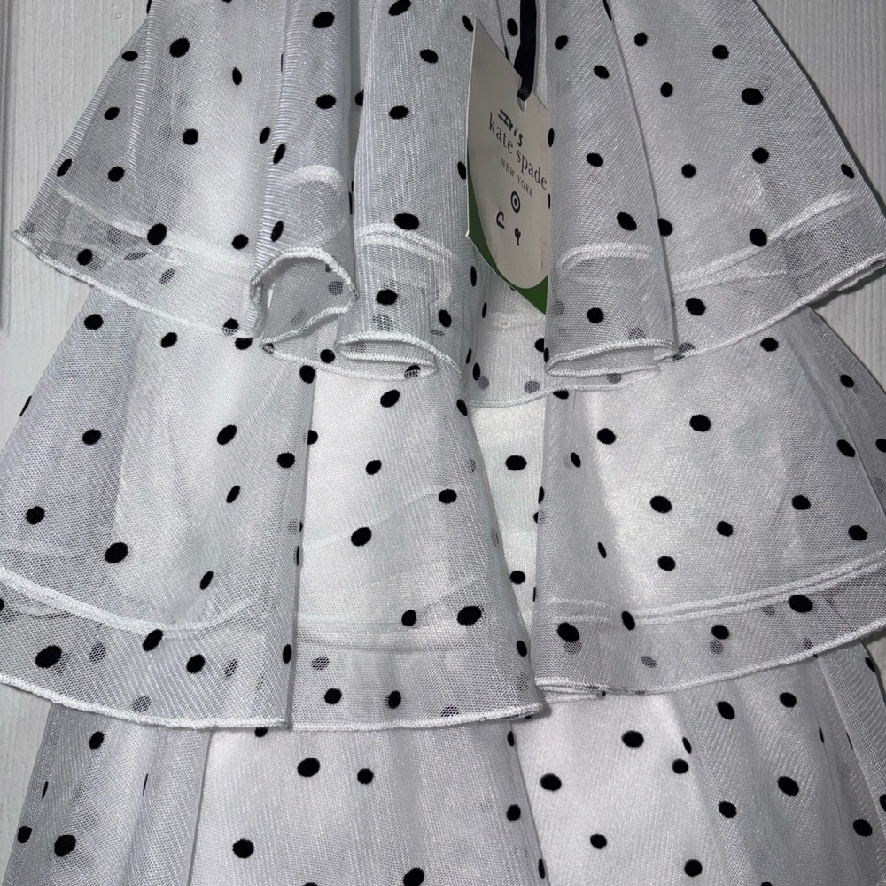 kate spade White with Black Polka Dot Toddler Dress NWT - Picture 3 of 4